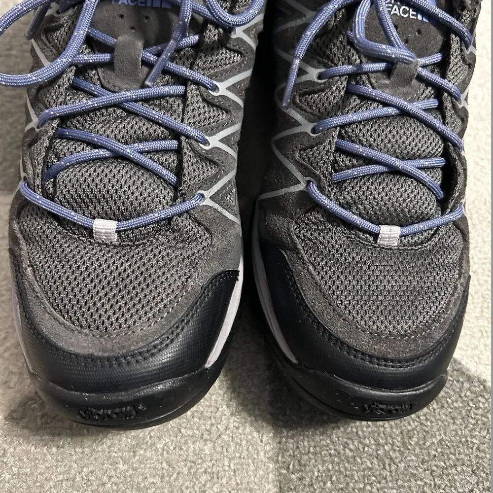 THE NORTH FACE Storm Ill WP Hiking Gray/Marlin‎ Blue Sneakers Women's Size 10